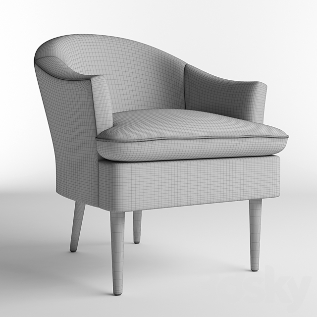 Adele Accent Tub Armchair 3ds Max - thumbnail 2