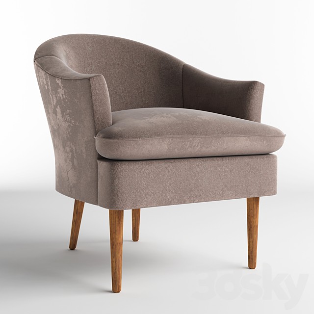 Adele Accent Tub Armchair 3ds Max - thumbnail 3