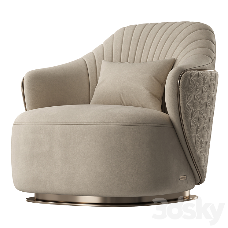 Adele Armchair by Visionnaire 3DS Max Model - thumbnail 1