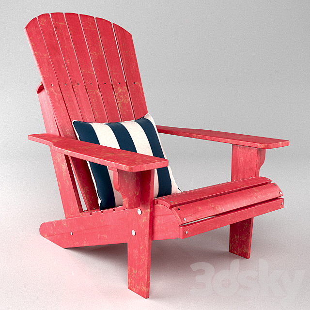 Adirondack chair 3ds Max - thumbnail 1