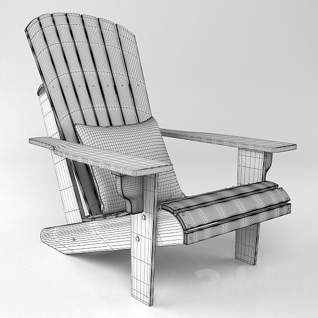 Adirondack chair 3ds Max - thumbnail 2