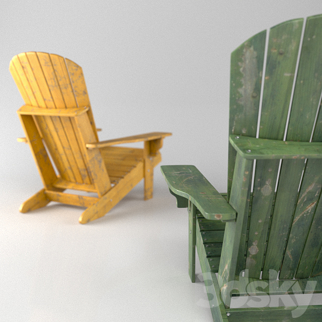 Adirondack chair 3ds Max - thumbnail 3