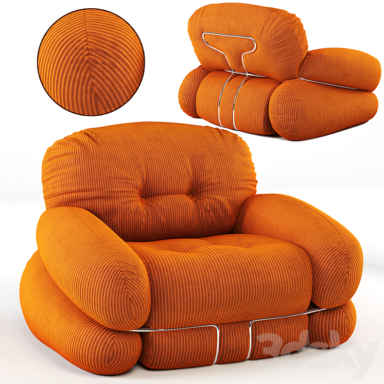 Adriano Piazzesi armchair 3DS Max - thumbnail 1