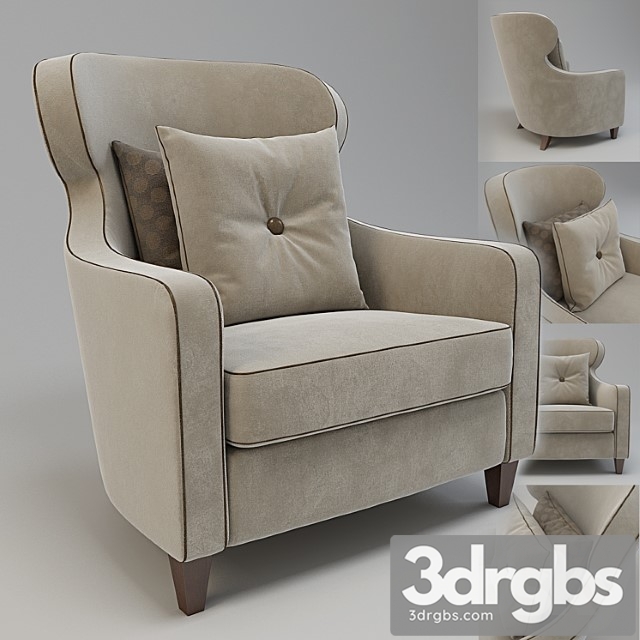 Agata Armchair 3dsmax Download - thumbnail 1