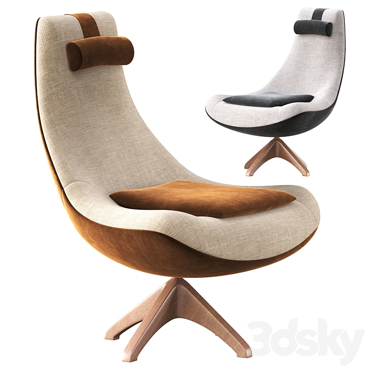 AgataErgonomic Armchair 3DS Max - thumbnail 1