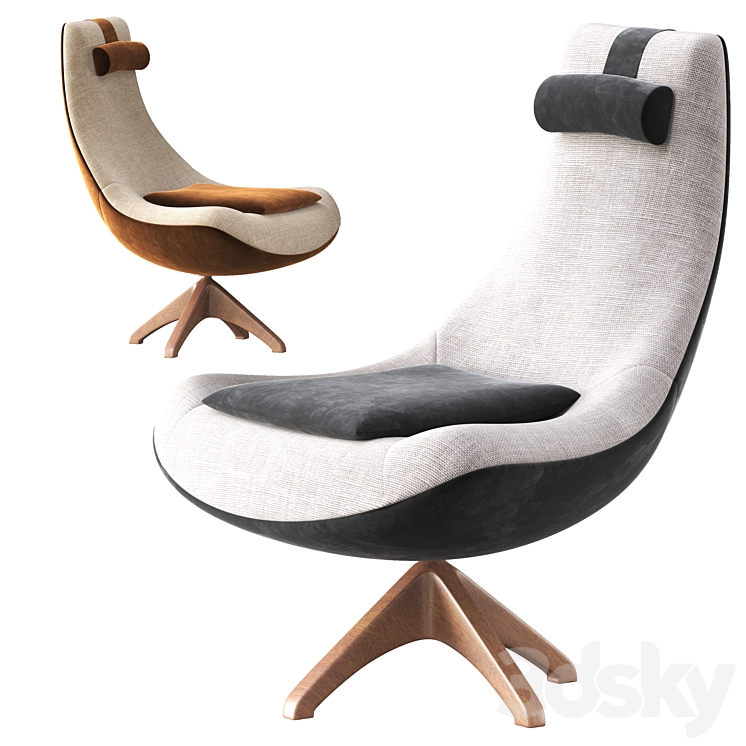 AgataErgonomic Armchair 3DS Max - thumbnail 2