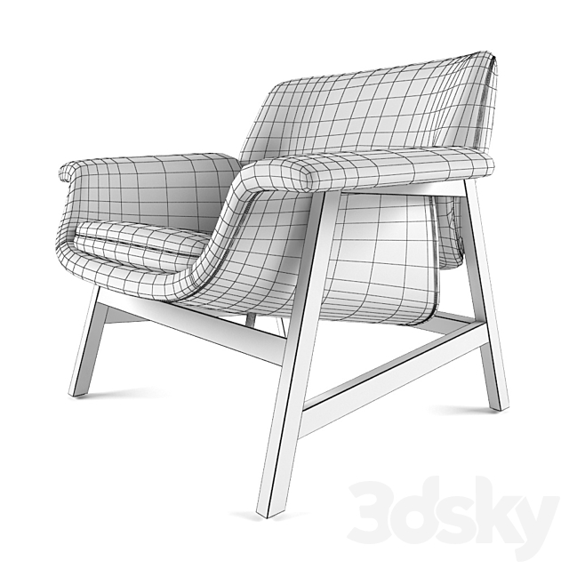 Agnese Tacchini Armchair 3ds Max - thumbnail 2