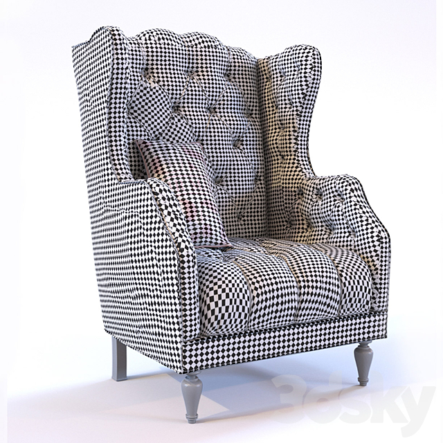 Air Mail Tufted Chair 3DS Max Model - thumbnail 3