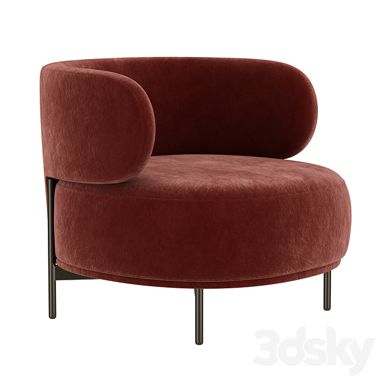 Akiko armchair 3DS Max Model - thumbnail 2