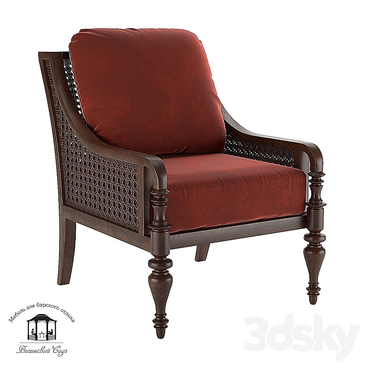 Albero Koloniale armchair 3DS Max - thumbnail 1