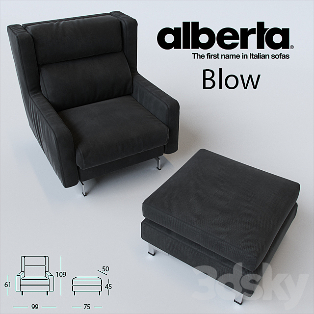 Alberta Salotti _ Blow armchair 3DSMax File - thumbnail 1