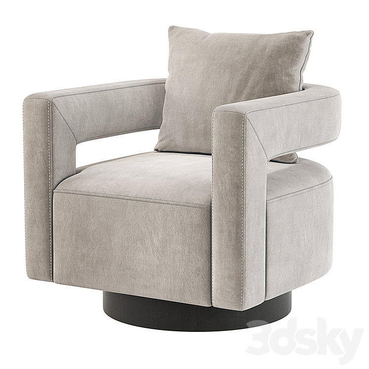 Alcoma Swivel Chair Ashley 3DS Max Model - thumbnail 1