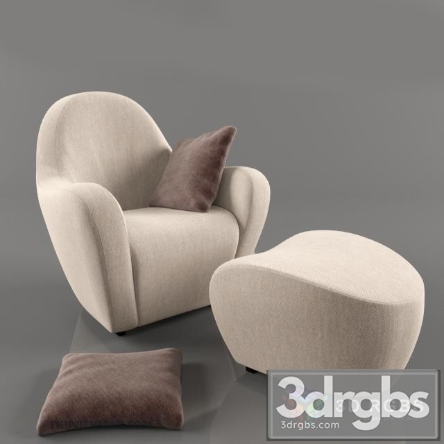 Alivar Fortuna Arm Chair 3dsmax Download - thumbnail 1