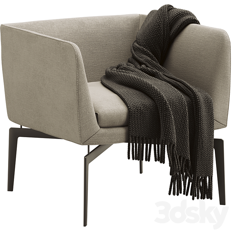 Alivar pady armchair 3DS Max Model - thumbnail 1