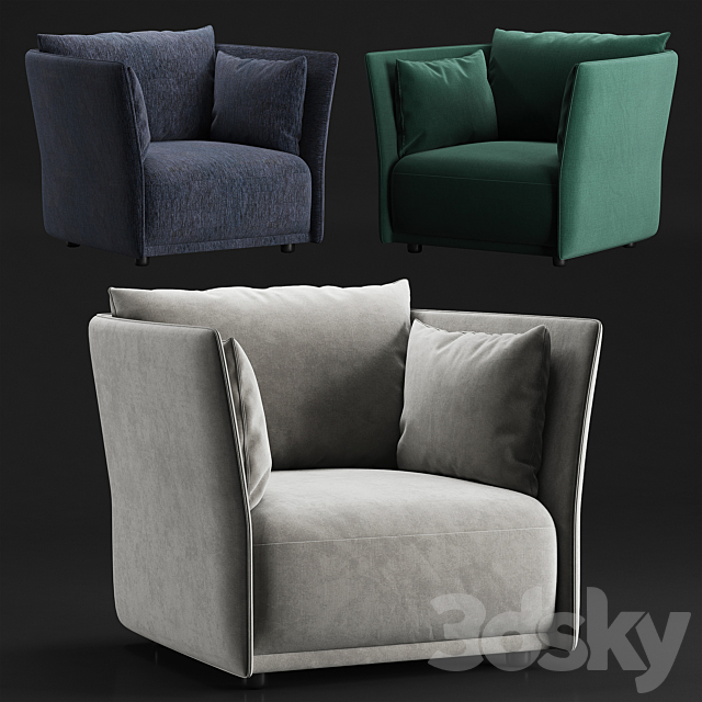 Allermuir Obris arm chair 3ds Max - thumbnail 1