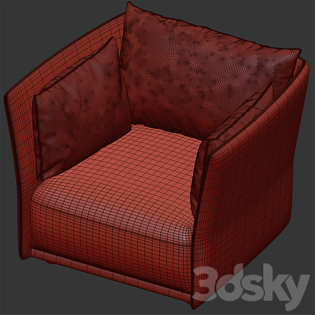 Allermuir Obris arm chair 3ds Max - thumbnail 3