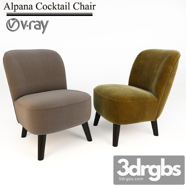 Alpana Cocktail Chair 3dsmax Download - thumbnail 1