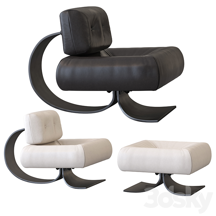 Alta lounge chair 3DS Max - thumbnail 2