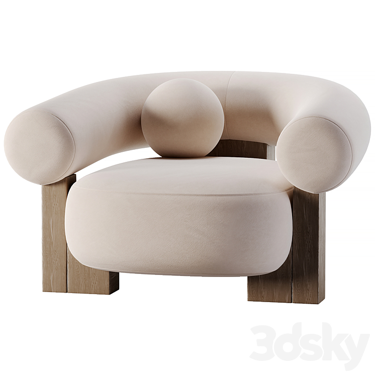 Alter Ego Casset Armchair 3DS Max Model - thumbnail 1