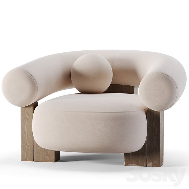 Alter Ego Casset Armchair 3DS Max Model - thumbnail 2