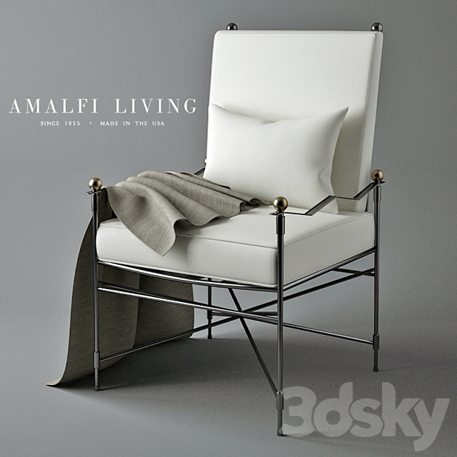 Amalfi lounge chair 3ds Max - thumbnail 1