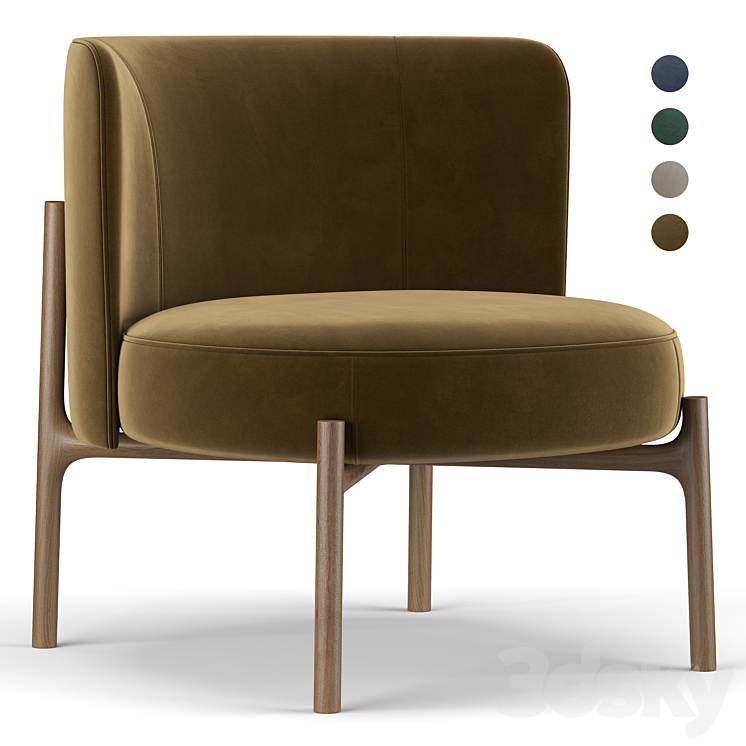 Amalia armchair 3DS Max - thumbnail 1