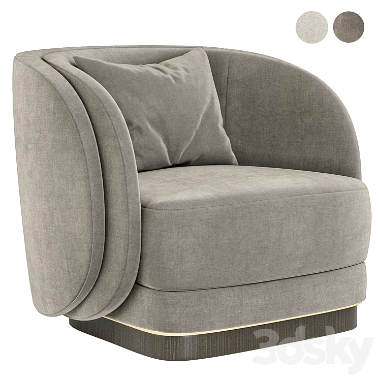 Ambrose Armchair by Laskasas 3DS Max Model - thumbnail 2