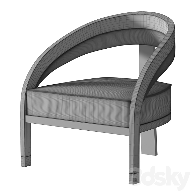 AMER Armchair 3DS Max Model - thumbnail 2