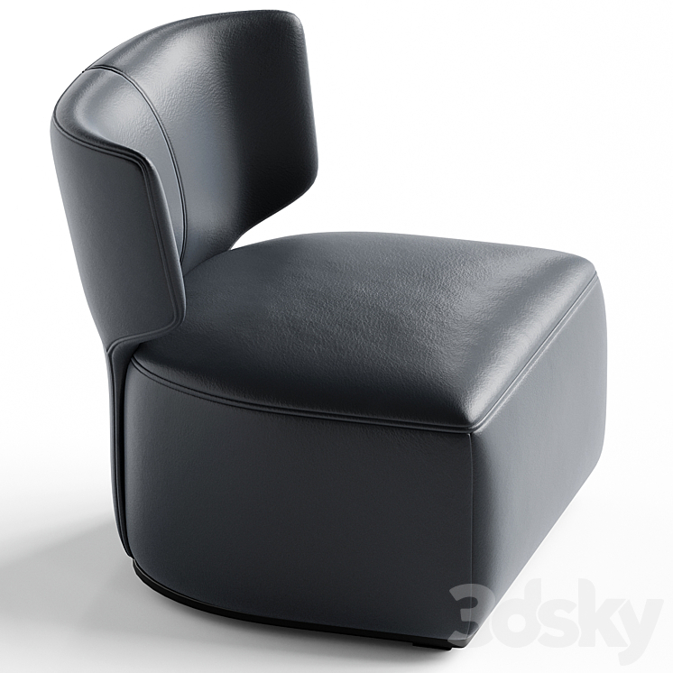 Amoenus Soft Armchair Maxalto 3DS Max Model - thumbnail 2