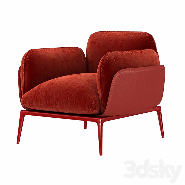 Amura brooklyn armchair 3DS Max - thumbnail 1