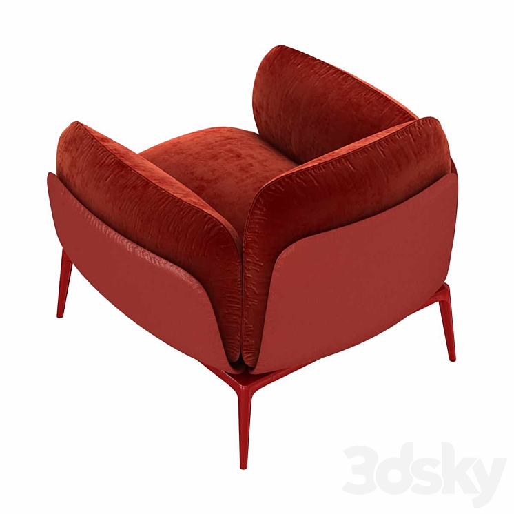 Amura brooklyn armchair 3DS Max - thumbnail 2