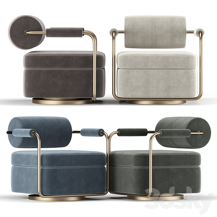 Anderson armchair 3DS Max - thumbnail 1