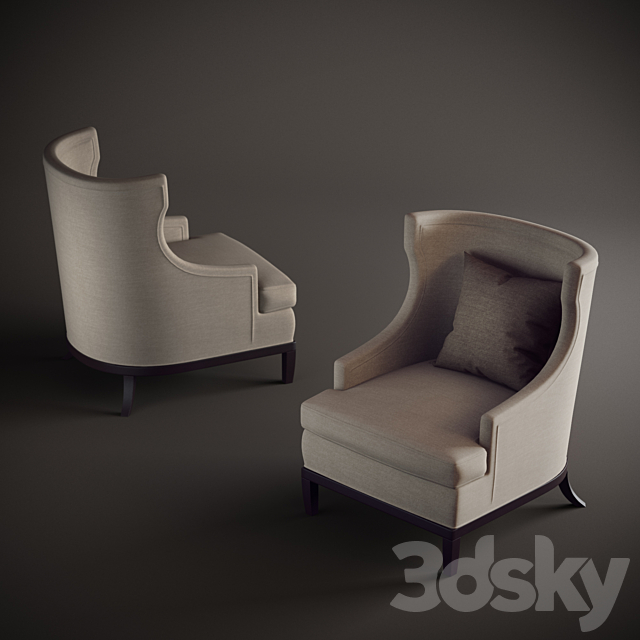 Andrew martin northumberland chair 3DS Max Model - thumbnail 3