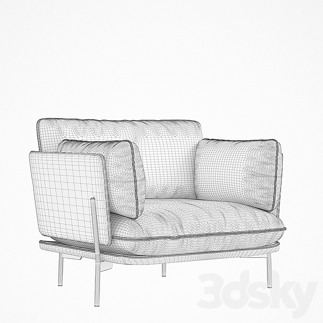 Andtradition cloud chair 3DS Max Model - thumbnail 2