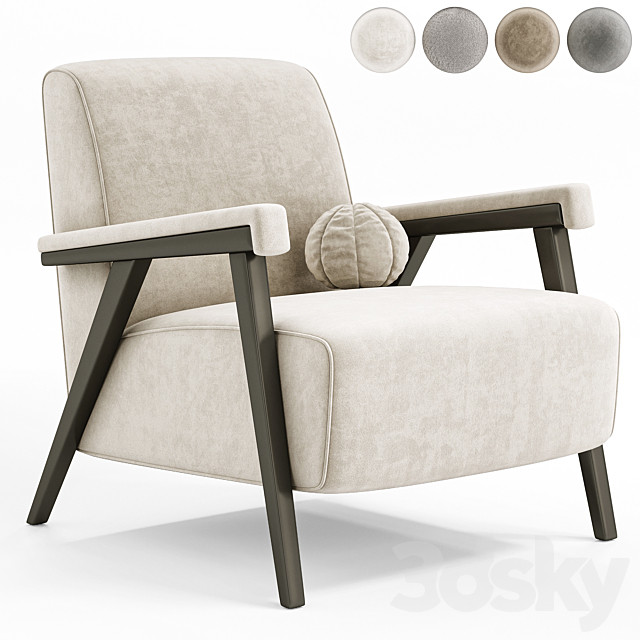 Andy armchair by Dantone Home 3DS Max Model - thumbnail 4