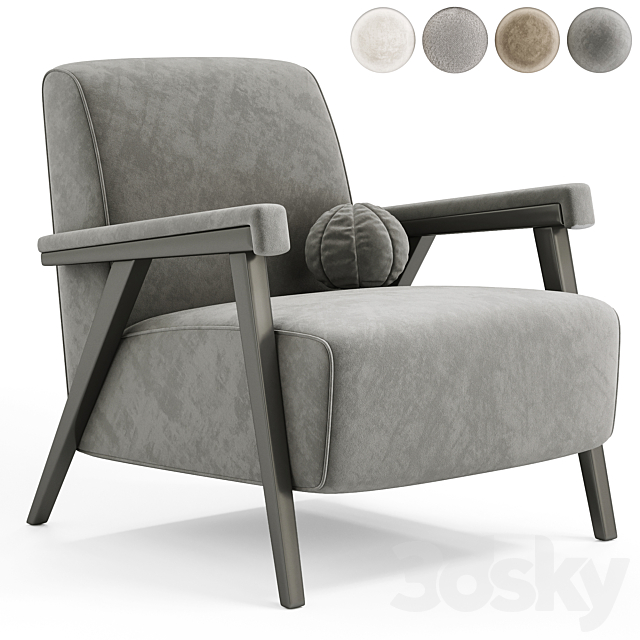 Andy armchair by Dantone Home 3DS Max Model - thumbnail 5