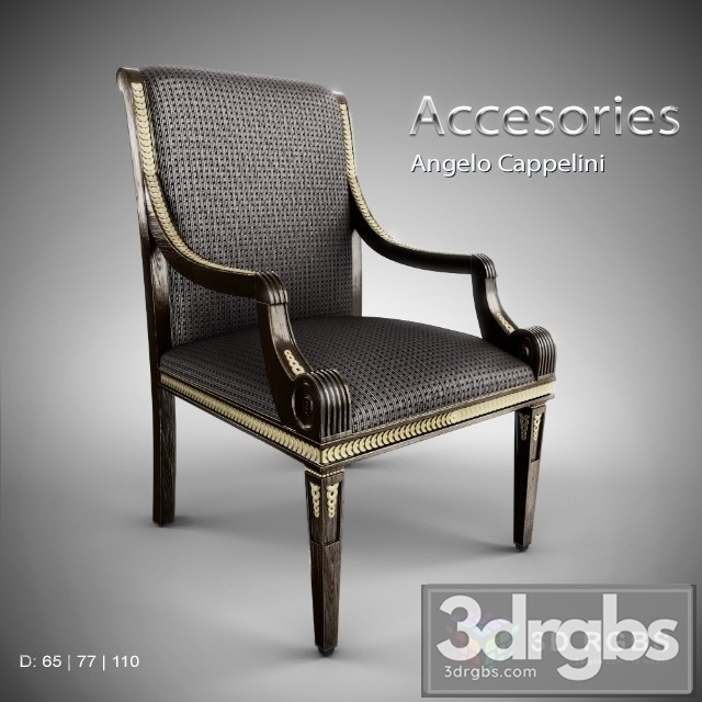 Angelo Cappelini Armchair 3dsmax Download - thumbnail 1