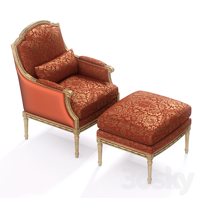 ANGELO CAPPELLINI Armchair 1573 3DSMax File - thumbnail 3