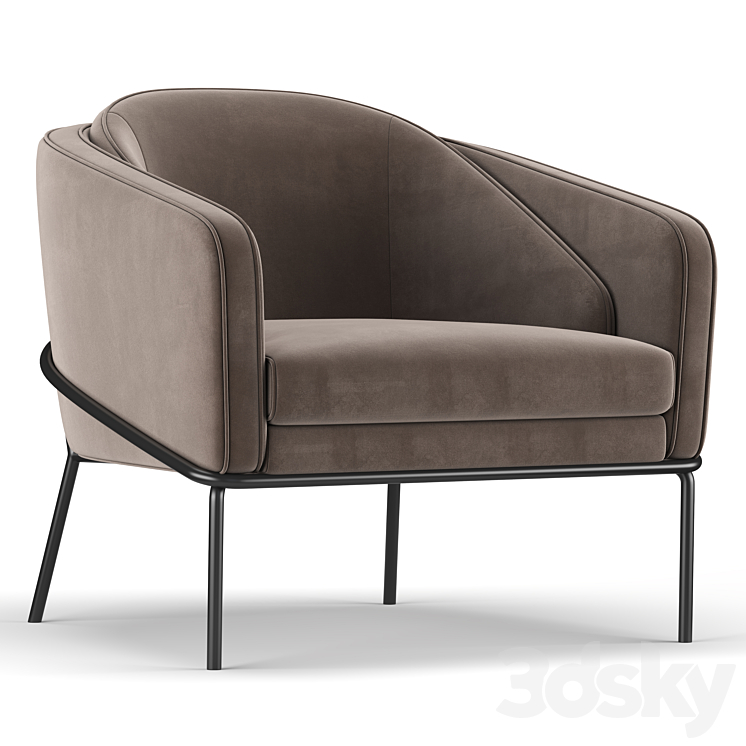 Angelo Lounge Chair 3DS Max - thumbnail 1