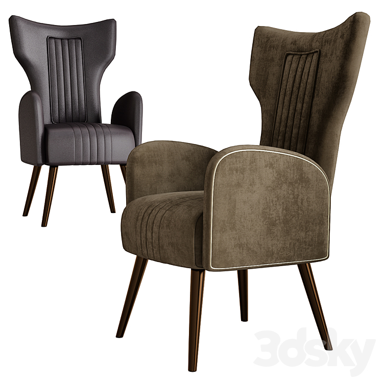 Angelo Lounge Chair 3DS Max - thumbnail 1