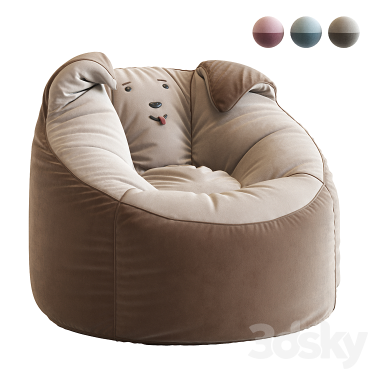 Animal Bean Bag Chairs 3DS Max - thumbnail 1