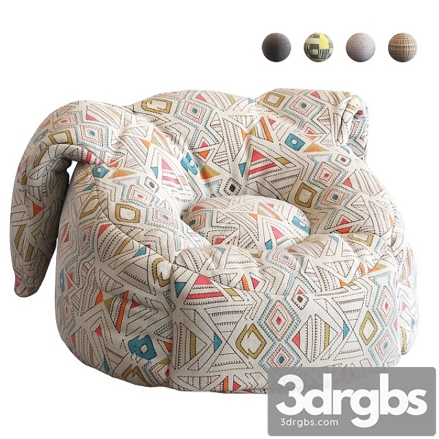 Animal Bean Bag Chairs 3dsmax Download - thumbnail 1