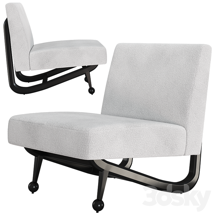 ANNELI SLIPPER CHAIR 3DS Max Model - thumbnail 1