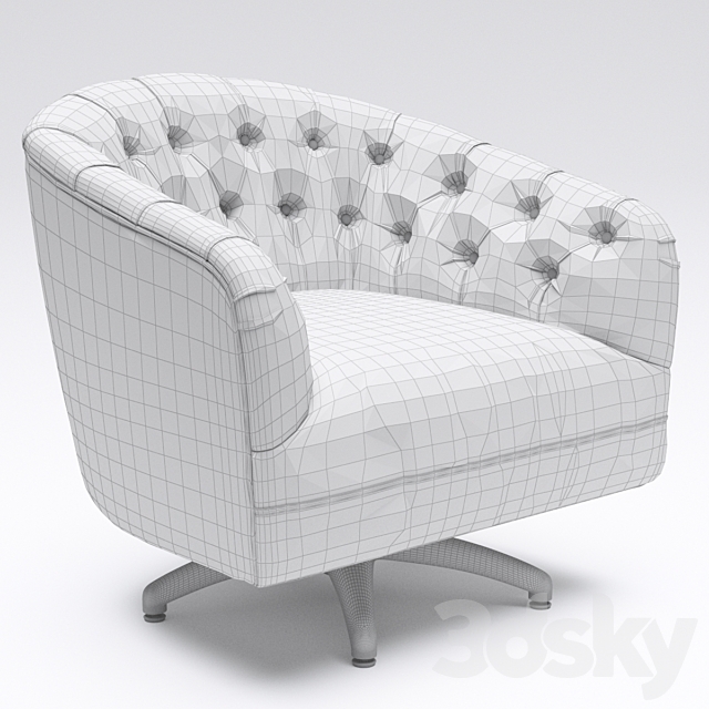 Anselle Swivel Chair 3ds Max - thumbnail 3