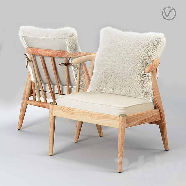 Anthropologie corbyn accent chair 3DSMax File - thumbnail 1