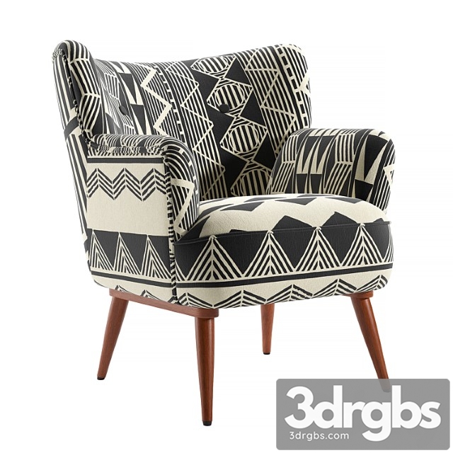 Anthropologie Ulla Petite Accent Armchair 3dsmax Download - thumbnail 1