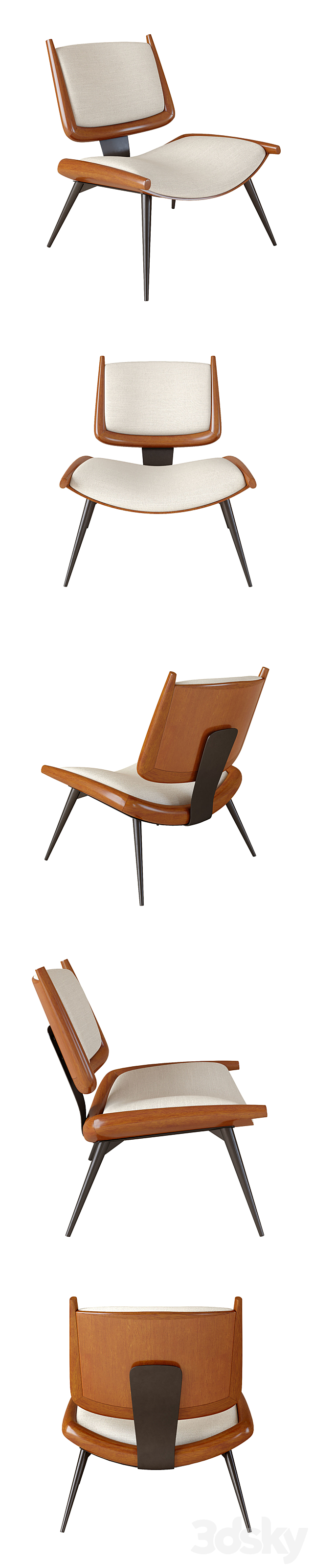 ANTIBES ACCENT CHAIR 3DSMax File - thumbnail 2