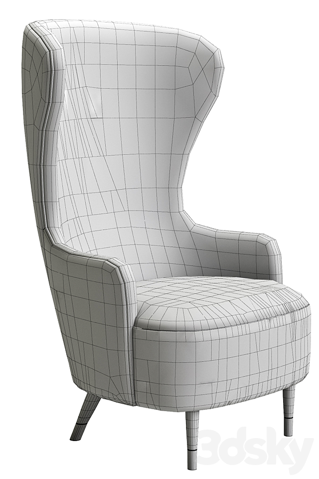 Any Home Armchair V002 3DSMax File - thumbnail 3