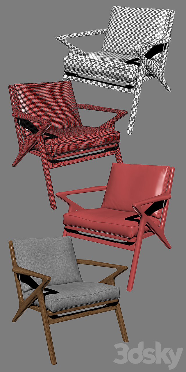 Apt2B – Jet Accent Chair 3DSMax File - thumbnail 3