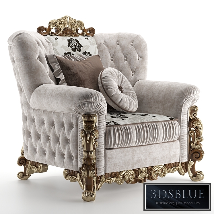 AR Arredamenti Excelsior armchair 3DS Max - thumbnail 3